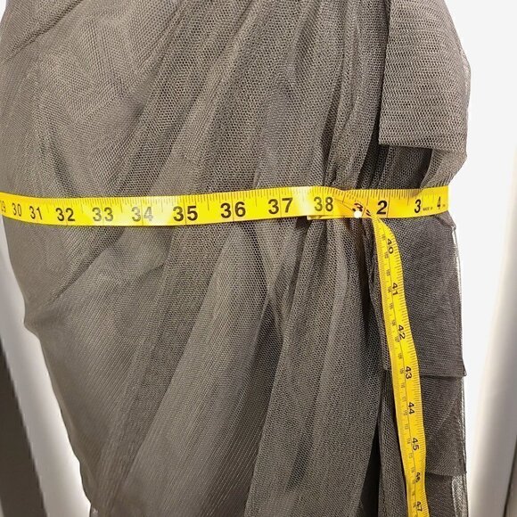 Vera Wang White Collection Gray Mesh Dress Size 4 - Picture 12 of 15